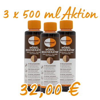 3 X Renuwell Möbel Regenerator 500ml